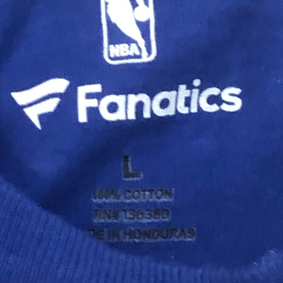 Golden State Warriors Steph Curry T-Shirt Large Name Number Tee Cotton Royal - Picture 4 of 5